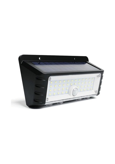 Panter Solar Hareket Sensörlü Led Duvar Lambası 3w 44 Smd Beyaz + 4 Gün Işığı Led, 300 Lümen, Ip65 Su Geçirmez, 3 Modlu Güneş Enerjili Aplik, Balkon Ve Bahçe Aydınlatması