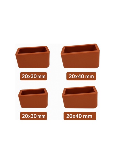 Asvera Safir Serisi Merdiven Ayak Takozu Takımı 20x30 & 20x40 Mm Kaydırmaz Plastik 1 Takım