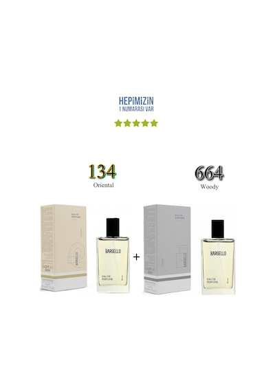 134 + 664 Kadın / Erkek Parfüm Edp 50 Ml Oriental / Woody - Mnms1 Baharat