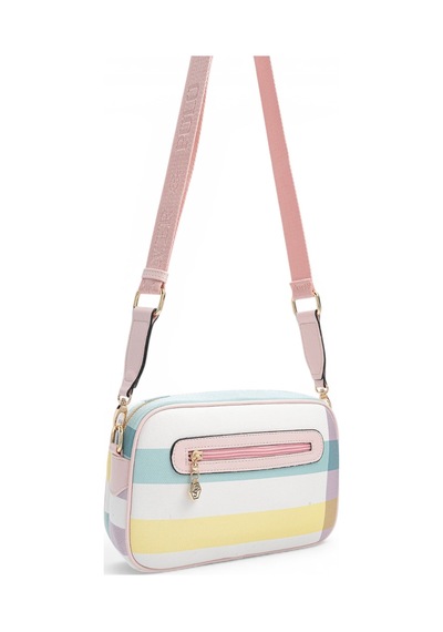 Silver & Polo Silver Polo Lila - Pembe Ekose Kadın Çapraz Çanta Sp1267