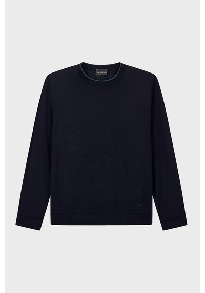 Emporio Armani % 100 Yün Regular Fit Bisiklet Yaka Kazak Erkek Kazak Em006225 Af27805 Ub118 Lacivert Emporio Armani % 100 Yün Regular Fit Bisiklet Yaka Kazak Erkek Kazak Em006225 Af27805 Ub118 Lacivert
