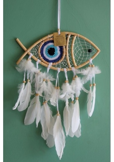 Rüya Kapanı Dream Catcher Balık Tasarımı Çok Renkli