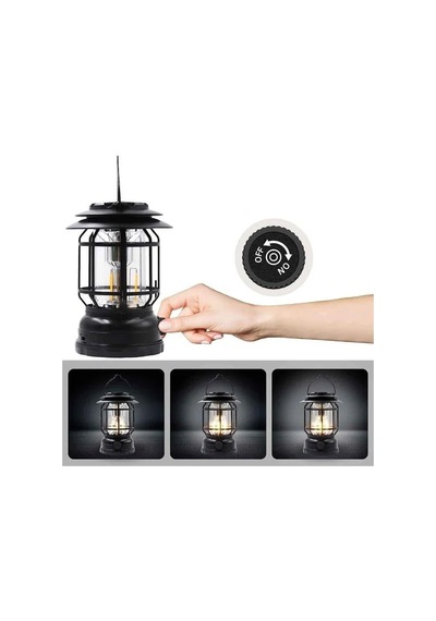 Bluetooth Hoparlör Özellikli Dimerli Led Kamp Lambası Hs66 5570 Çok Renkli