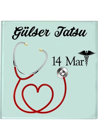 14 Mart Tıp Bayramı Hediyesi Bardak Altlığı