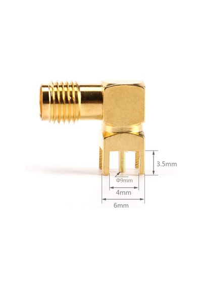 SMA PCB Tip Soket 90 Derece SMA-KWE GSM GPS GPRS RF Anten Soketi