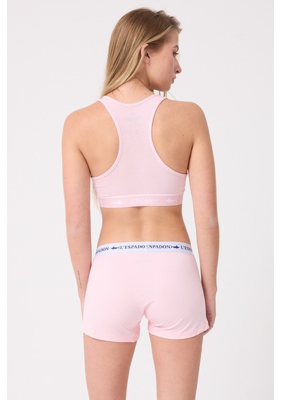 Athleshorts Yüksek Bel Kadın Kısa Şort-3292 Pudra