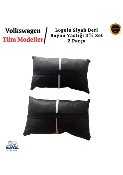 Volkswagen Oto Koltuk Boyun Yastığı 2 Parça Tüm Modeller İçin Uygundur Siyah