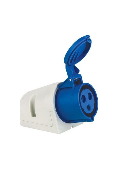 Mete Enerji 3x32a. Ip44 Duvar Prizi -eğik Gövdeli- Vidalı Bağl 406611v