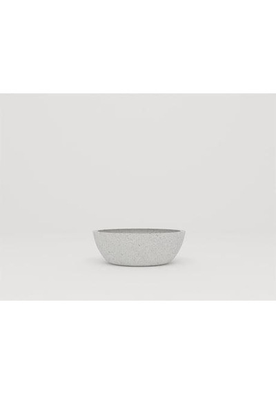 Nuano Consept Viola Serisi Yuvarlak Saksı Beyaz 40x30x20