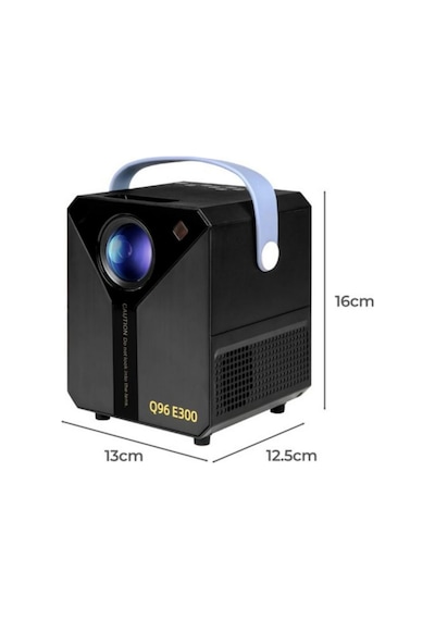 Q96 E300 Projector Android 4k Ultra Hd Wifi Projeksiyon Cihazı Usb Hdmi Tf Card Girişli Projektör