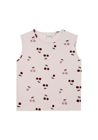 Antebies Kiraz Masalı Kolsuz Bluz Şort Pijama Takımı Pembe