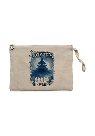 Sabaton Bismarck Krem Clutch Astarlı Cüzdan / El Çantası Krem