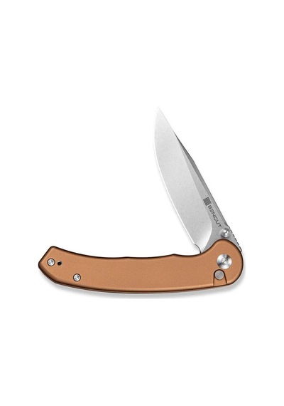 Sencut Ingot Coyote Brown Aluminum Handle Stonewashed D2 Blade Kamp Çakı Kahverengi