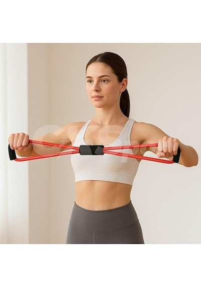 Pilates Direnç Lastiği, Egzersiz Fitness Ve Esneme Bandı Seti, Çok Renkli