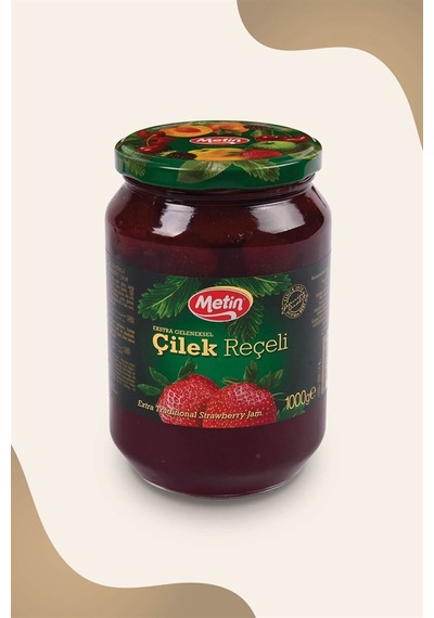 Metin Çilek Reçeli Cam 1 KG