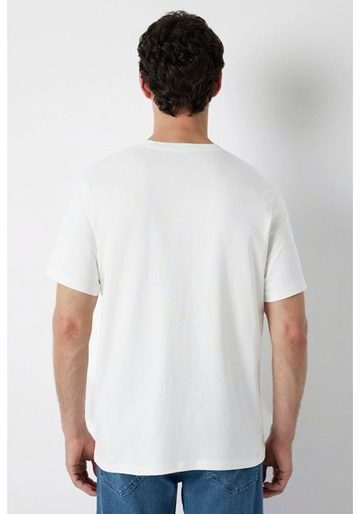 Mavi M0613533-70057 Mavi Black Baskılı T-shirt Erkek Tişort Beyaz