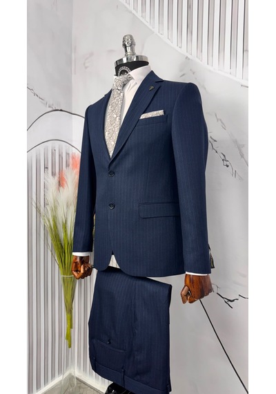 Dupont Classics Dupont Slim Fit 6 Drop Mono Yaka Çift Yırtmaç Viskon 2 Li Takım Elbise Lacivert Dupont Classics Dupont Slim Fit 6 Drop Mono Yaka Çift Yırtmaç Viskon 2 Li Takım Elbise Lacivert