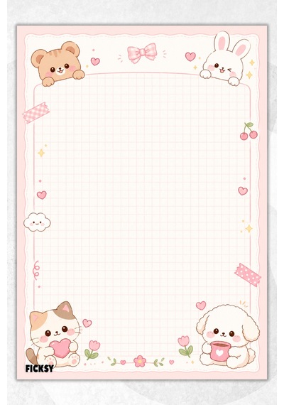 A5 Bloknot Kareli Defter - 50 Yaprak - Memopad - Notepad - Not Defteri - Not Kağıdı - 3869 Çok Renkli