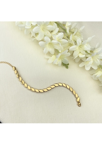 Arpa Bileklik Yüksek Kalite 316 L Paslanmaz Çelik Gold 17,5 + 3 Cm