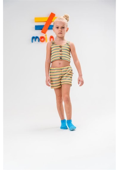 Moi Noi Baby Moi Noi 2li Takım Crop Stripe Çok Renkli