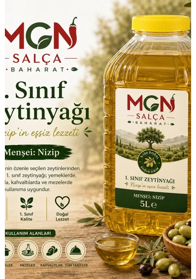 1. Sınıf Nizip Zeytinyağı 5 Litre