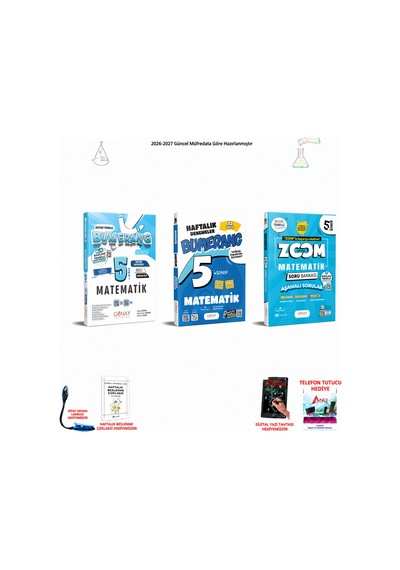 Günay 5. Sınıf Matematik 047 Hediyeli 3 Kitap Seti