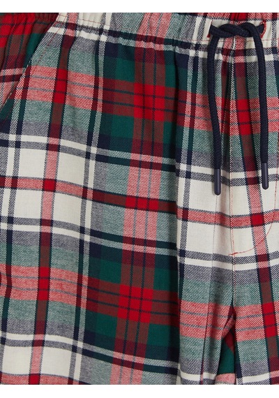 LC Waikiki Lc Waıkıkı Kırmızı Regular Fit Ekose Erkek Pijama Alt