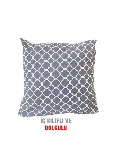 Kırlent Yastık Dolgulu Vip Yastık 2 Adet-43X43 Cm(Griçatı) (524872590)