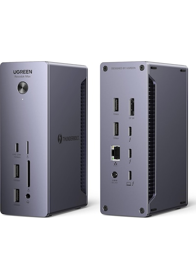 Ugreen Revodok Max 213 Thunderbolt 4 Bağlantı İstasyonu 40 Gb/sn Çift 4k 60hz, Tek 8k Ekran , Dizüstü Bilgisayar İçin 13'ü 1 Arada Bağlantı İstasyonu 90 W Şarj, 2,5 Gb/sn Ethernet, Microsd Ve Sd 4.0, 3,5 Mm Aux Ugreen Revodok Max 213 Thunderbolt 4 Bağlantı İstasyonu 40 Gb/sn Çift 4k 60hz, Tek 8k Ekran , Dizüstü Bilgisayar İçin 13'ü 1 Arada Bağlantı İstasyonu 90 W Şarj, 2,5 Gb/sn Ethernet, Microsd Ve Sd 4.0, 3,5 Mm Aux