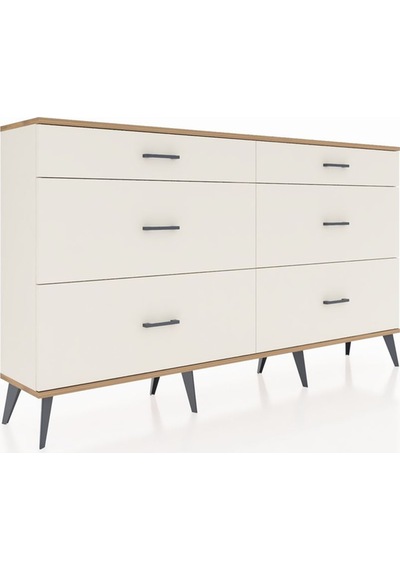 Arges Konsol 6 Çekmeceli 176x30x99 Aytaşı-çam/aytaşı Aytaşı-çam/aytaşı