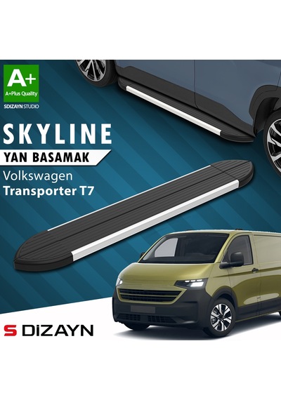S-dizayn Vw Transporter T7 Skyline Aluminyum Yan Basamak 223 Cm 2024 Üzeri A+ Kalite
