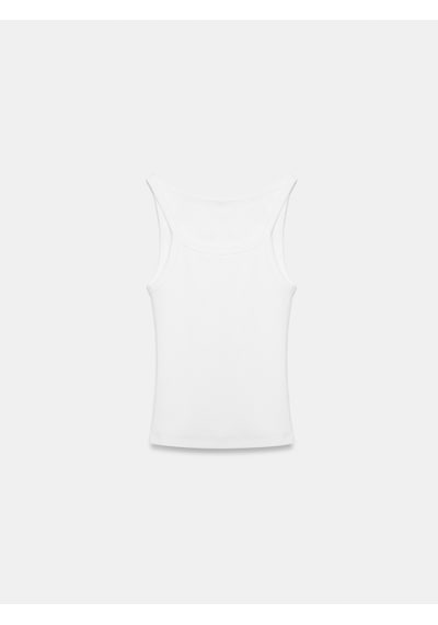 Dilvin 32774 Halter Yaka Top-beyaz
