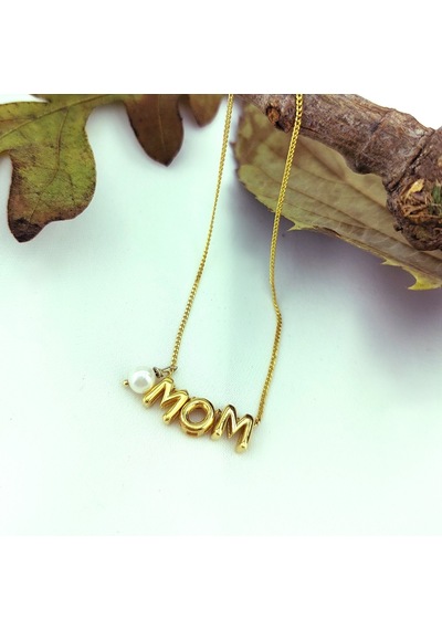 Vaoov 925 Ayar Gümüş İncili İsim Kolye