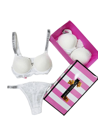 Victoria"s Secret Pusch Up Set Alt Üst Dolgulu Sütyen Ve Külot Takım 2"liset Beyaz