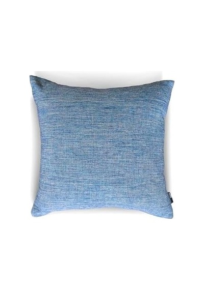 New York Blue Dokulu Düz Dekoratif Kırlent Kılıfı 45x45 Cm,%100 Polyester Döşemelik Kumaş 50 x 22
