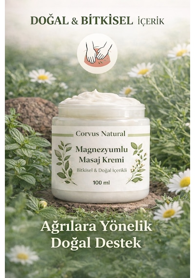 Corvus Natural Magnezyumlu Masaj Kremi 100 ML