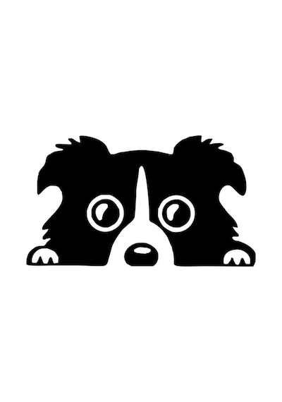 Komik Bakmak Pug Yavru Köpek Sticker Yapıştırma 2