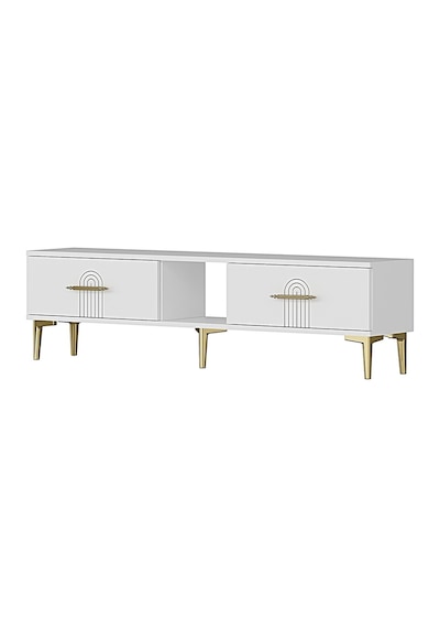 Tsa1515bg İda Tv Sehpası Beyaz-gold 150cm Beyaz - Altın