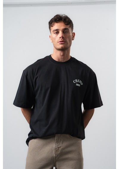 Respire Erkek Zidane Baskılı Oversize T-shirt Siyah