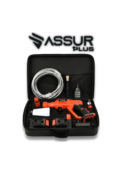 Assur Plus 21V Kömürsüz Motor Yüksek Basınçlı Akülü Oto Araba Yıkama Makinesi Şarjlı - 2855