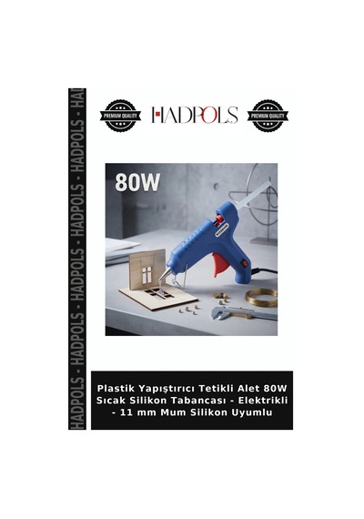 Plastik Yapıştırıcı Tetikli Alet 80w Sıcak Silikon Tabancası - Elektrikli - 11 Mm Mum Silikon Uyumlu