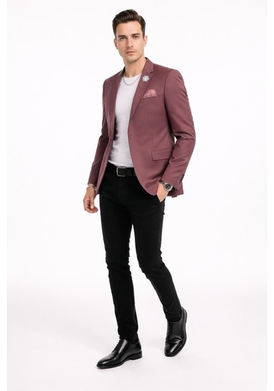 Plus Scorpion Erkek Mono Yaka Tek Düğmeli Çift Yırtmaçlı Blazer Ceket Premium Dokuma Kumaş, 8 Renk Mürdüm Plus Scorpion Erkek Mono Yaka Tek Düğmeli Çift Yırtmaçlı Blazer Ceket Premium Dokuma Kumaş, 8 Renk Mürdüm
