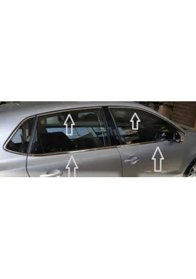 Vw Polo 2011 2017 Cam Çerçevesi 14 Prç Paslanmaz Çelik Krom Polo Cam Çıtası