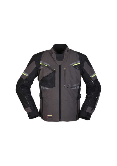 Modeka Taran Waterproof Ceket Siyah Koyu Gri