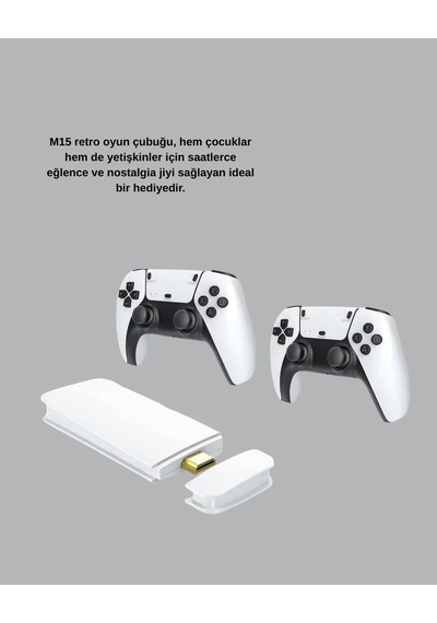 2 Kollu Kablosuz 4k Tv Uyumlu Klasik Oyun Konsolu Çok Renkli