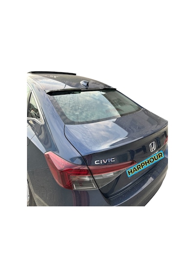Honda Civic 2022 Fe1 Cam Üstü Spoiler Rs Yarasa Model Pianoblack Boyalı İthal Abs Plastik