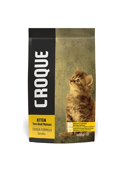 4 Adet Croque Yavru Kedi Kuru Mama Tavuk Etli