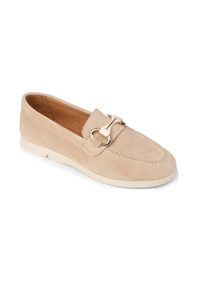 Deery Kadın Hakiki Süet Bej Tokalı Loafer - K5300zbejc01 Bej