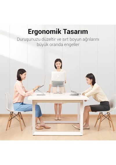 Lexroo Juo Alüminyum Notebook Standı Yükseklik Ve Eğim Ayarlı Erg