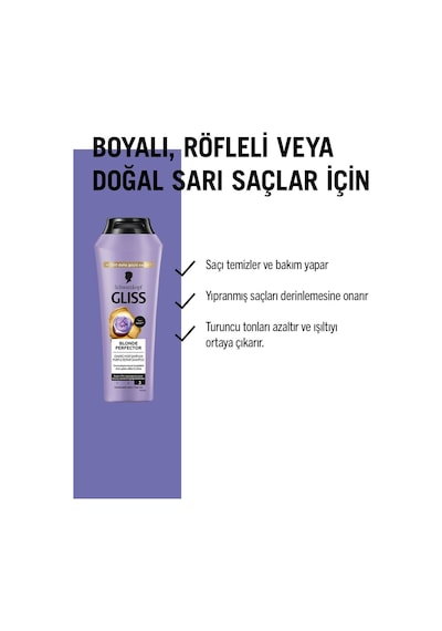 Gliss Blonde Perfector Turunculaşma Karşıtı Mor Şampuan 250 ML